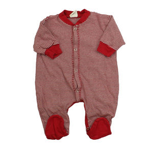 Sense Boys Red | White | Stripes 1-piece footed Pajamas size: 0-3 Months